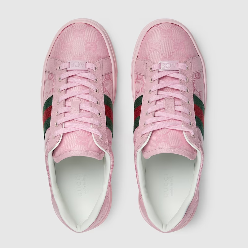 WOMEN'S GUCCI ACE SNEAKER WITH WEB